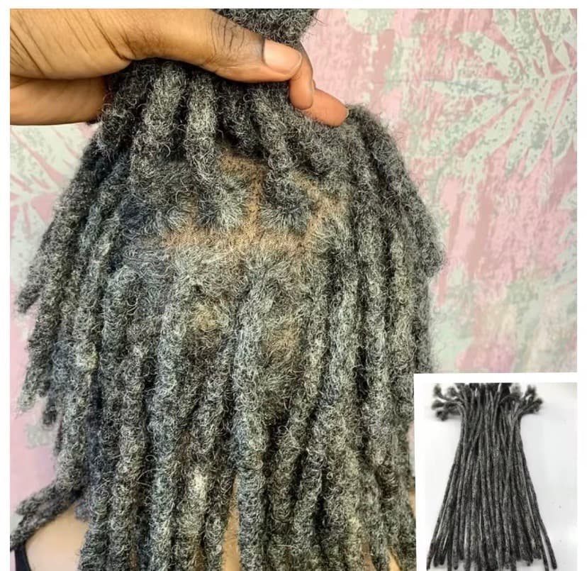 Salt raw hair Afro kinky human dreadlocks